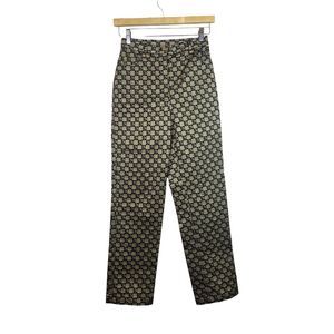 St. John Sport Essentials Vintage Y2K Beige Black Monogram Print High Waisted 2